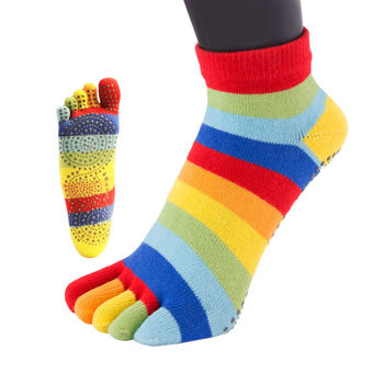 Yoga And Pilates Anti Slip Sole Trainer Toe Socks By Toetoe ...
