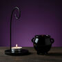 Black Halloween Cauldron Oil Burner And Wax Melter, thumbnail 4 of 5