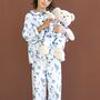 Cecilia Pyjama Set With Matching Teddy Bear Set, thumbnail 7 of 8