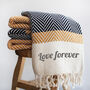 Herringbone Handloomed Soft Throw, Personalised Gift, thumbnail 9 of 12