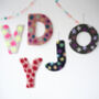 Green And Multi Colour Star Decorative Letter, thumbnail 3 of 6