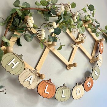 Halloween Bunting Garland Autumn Halloween Pumpkin Decoration Banner, 2 of 11