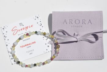 Scorpio Zodiac Crystal Bracelet Birthday Gift For Her, 6 of 7