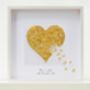 Golden Wedding Anniversary Butterfly Heart Framed Print, thumbnail 3 of 6