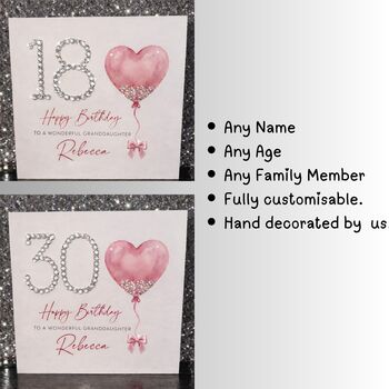 Cousin Luxury Personalised Milestone Age Birthday Card, 3 of 5