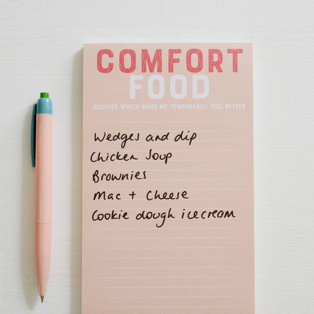 Comfort Food Magnetic Shopping List Pad, 1 of 3