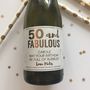 Personalised 50 And Fabulous Prosecco Label, thumbnail 3 of 3