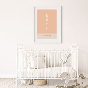 Personalised Name Print Muted Colour Block, 3 of 10