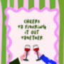 Cheers To Figuring It Out Together Valentines Day Card, thumbnail 2 of 2