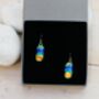 Rainbow Glass Drop Earrings, thumbnail 2 of 7