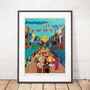 The Curious Creatures Of Camden Town Illustrated Poster, thumbnail 1 of 4