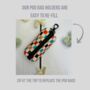 Patchwork/Plaid Dog Poo Bag Holder, thumbnail 7 of 7