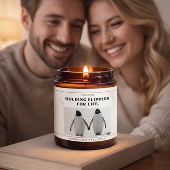 Anniversary Gifts Penguin Candle For Her And Him, 3 of 9
