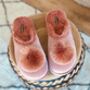 Personalised Dusky Pink Pom Pom Slippers, thumbnail 3 of 4