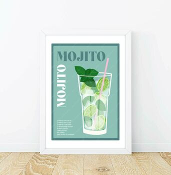 Mojito Cocktail Poster, 2 of 6