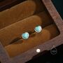 Sterling Silver Green Opal Heart Screw Back Earrings, thumbnail 3 of 11