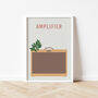 Guitar Amplifier Print | Tweed Amp Poster, thumbnail 4 of 8