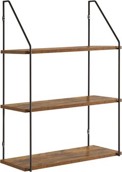 Three Tier Industrial Mounted Storage Shelves, 6 of 8