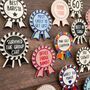 Personalised Design Your Rosette Award Enamel Pin, thumbnail 5 of 7