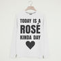 Rosé Kinda Day Women's Slogan Sweatshirt, thumbnail 2 of 3