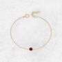 Genuine Garnet Cz Bracelet In 18ct Gold Plated Silver, thumbnail 5 of 7