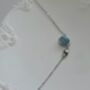 Aquamarine Gem Sterling Silver Necklace,March Birthstone Necklace,Waterproof Stainless Steel Jewellery Gift For Her, thumbnail 6 of 10