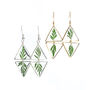 Fern Art Deco Dangle Earrings, thumbnail 3 of 3