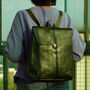 Womens Colorway Genuine Leather Backpack, thumbnail 8 of 12