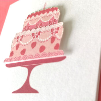 Bake Off Style 3D Birthday Cake Showstopper Card, 7 of 9