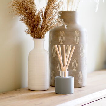 Personalised Matt Grey Diffuser Bottle And Reed Set, 7 of 8