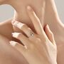 Sterling Silver Bird Skull Ring, Adjustable Size, thumbnail 5 of 11