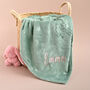 Personalised Green Embossed Baby Blanket, thumbnail 1 of 9