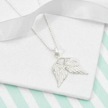 Mother And Daughter Necklaces Angel Wings Necklace Set, 6 of 6