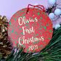 Personalised Terrazzo Round Christmas Ornament, thumbnail 1 of 2