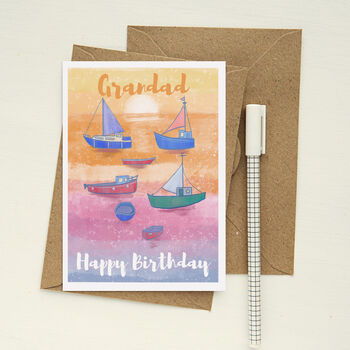 Personalised Boats Birthday Or Father's Day Card, 2 of 3