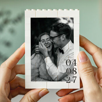 Personalised Anniversary Keepsake Photo Couples Block, 6 of 10