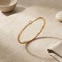 Solitaire Diamond Bangle Gold Non Tarnish Waterproof, thumbnail 4 of 8