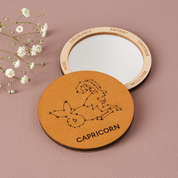 Personalised Star Sign Zodiac Pocket Mirror, 3 of 10