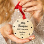 Personalised 'Best Teacher' Christmas Decoration, thumbnail 1 of 5