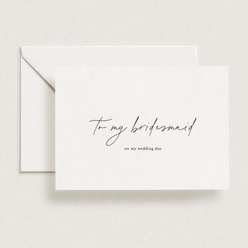 Personalised To My.. On My Wedding Day Calligraphy Wedding Card, 5 of 5