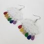 Gay Pride Cloud Earrings, thumbnail 1 of 2