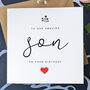 Personalised Handmade Birthday Card For Special Son, thumbnail 4 of 4