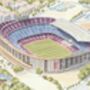 Barcelona Nou Camp Stadium Fine Art Print, thumbnail 2 of 2