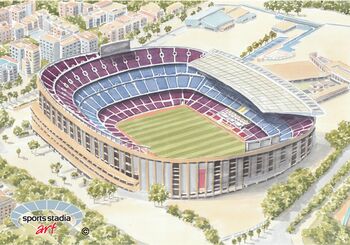 Barcelona Nou Camp Stadium Fine Art Print, 2 of 2