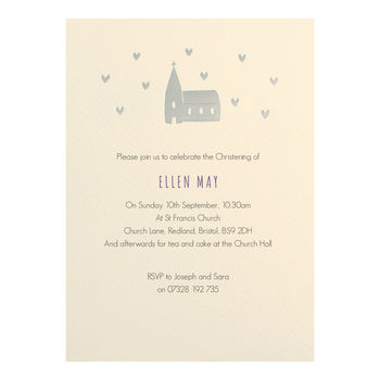 Personalised Hand Foiled Christening Invitations, 4 of 5