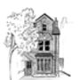 'Black And White Hand Drawn House Portrait', thumbnail 8 of 8