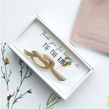 'Tying The Knot' Wedding Themed Brooch Pin Gift, 5 of 8