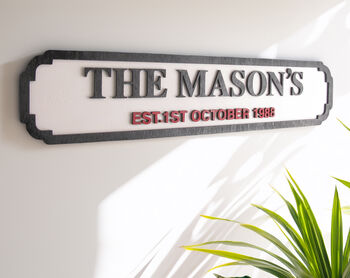 Personalised Street Sign In A Vintage Railway Design, 2 of 5