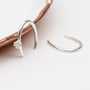 Sterling Silver Or Gold Plated Minimal Hook Earrings, thumbnail 4 of 8