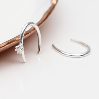Sterling Silver Or Gold Plated Minimal Hook Earrings, 4 of 8